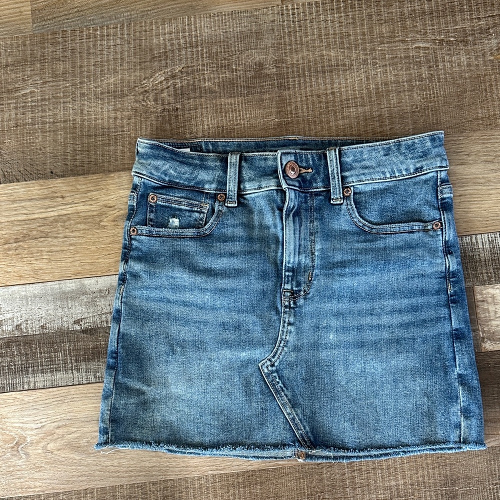 American Eagle Outfitters Classic Blue Denim Mini Skirt